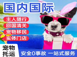 珠海莲洲机场空运国际宠物托运 【国